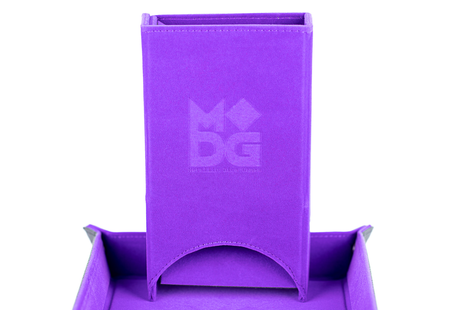 MDG Leather Fold Up Dice Tower - Purple